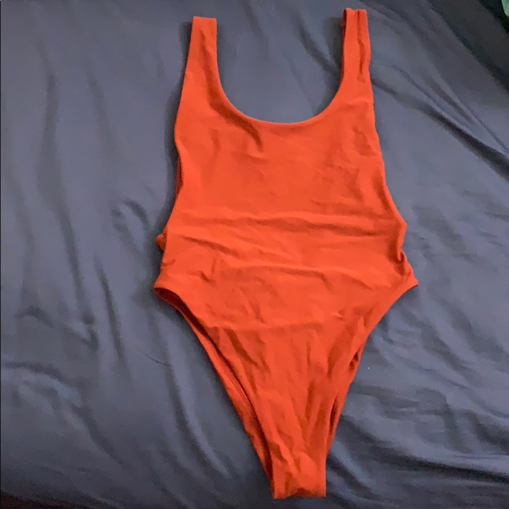 Vintage style burnt red one piece